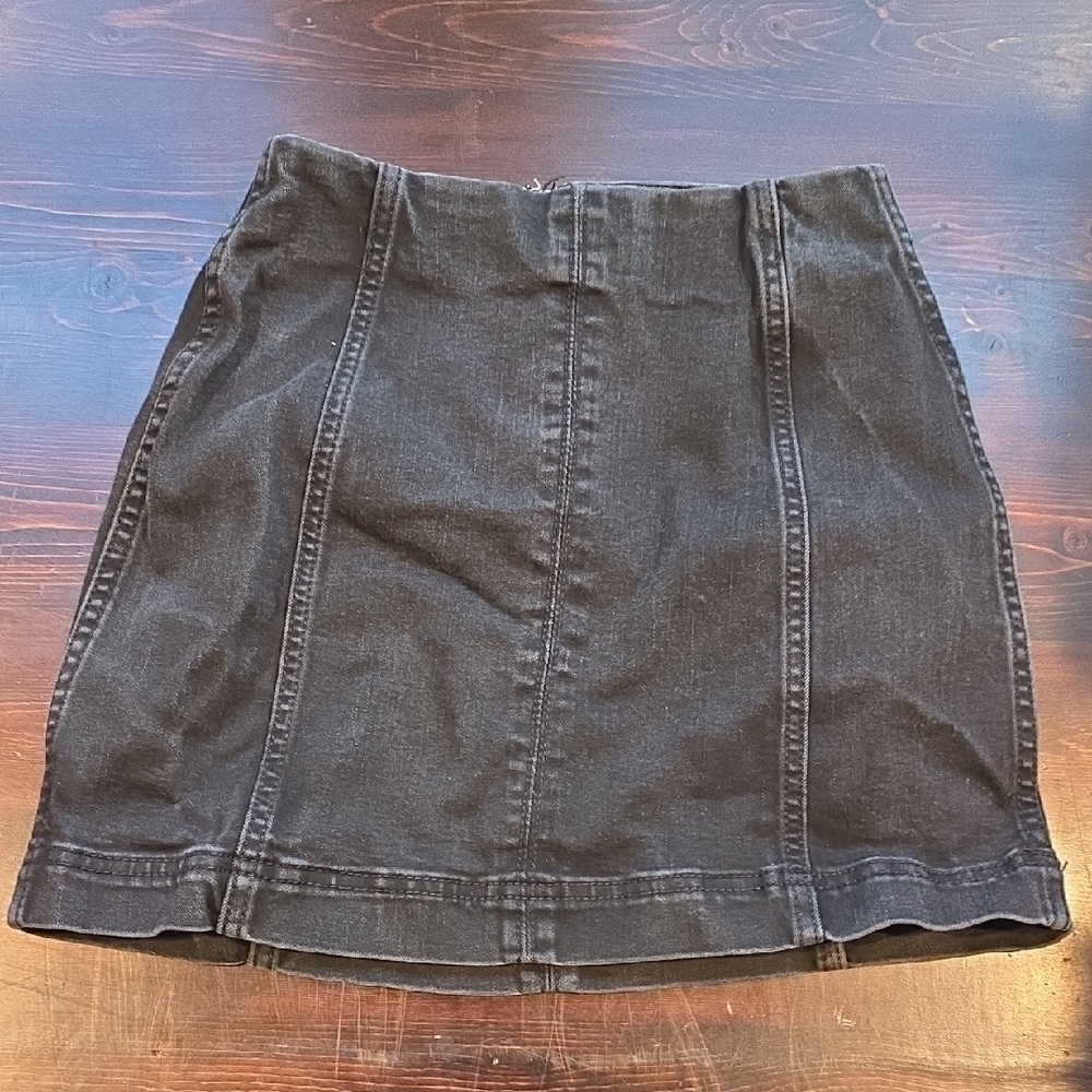 Wild Fable Charcoal Gray Denim Mini Skirt A-Line Size 00
